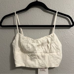White Billy J crop top